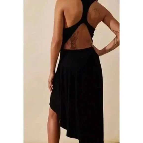 Free People Beach Black Bethany Midi Dress NWT Size Medium